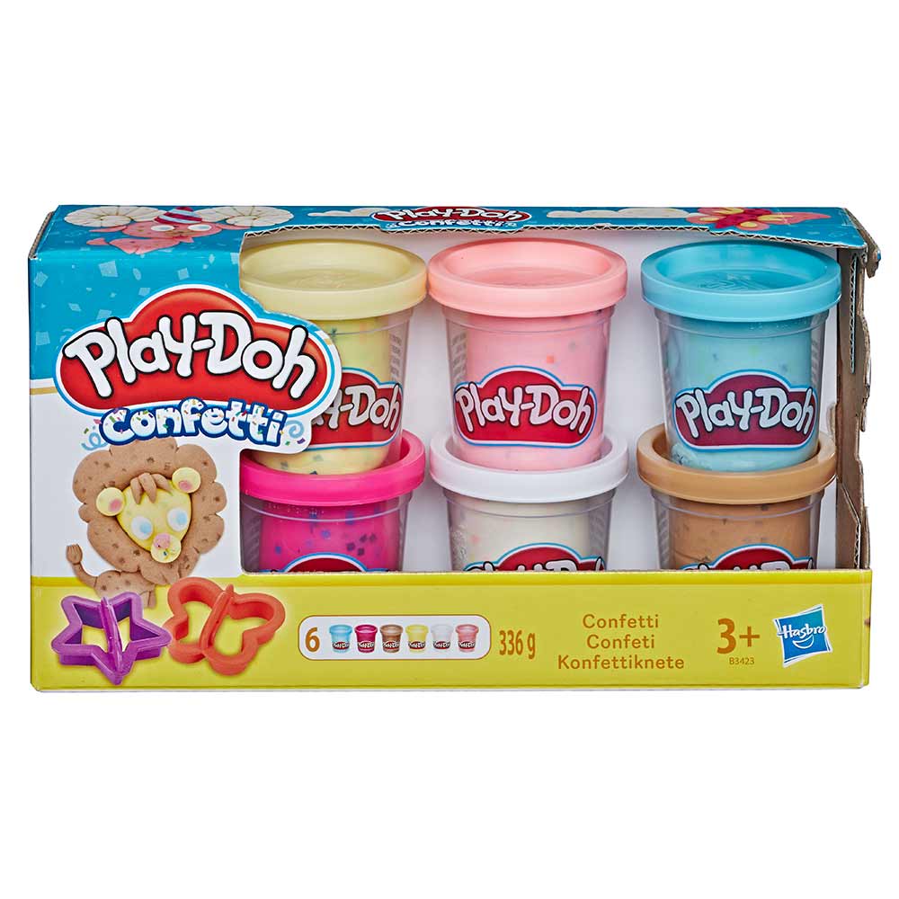 Play-Doh komplet 6 lončkov konfeti 
