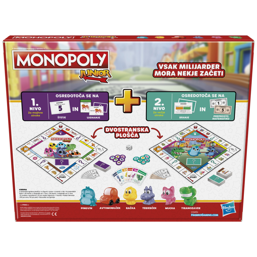 Monopoly Junior družabna igra 2-v-1 
