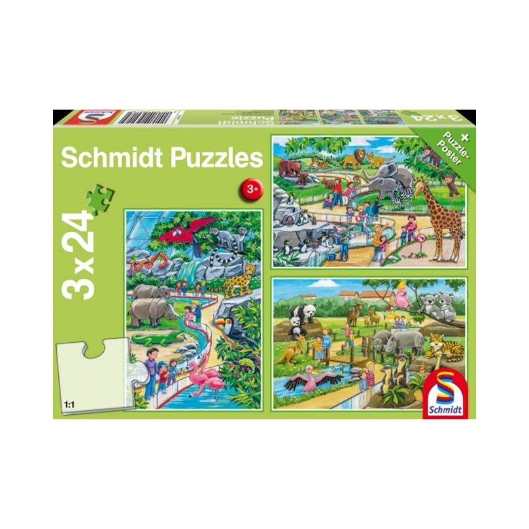 Schmidt Puzzle 3x 24-delna Živalski vrt 