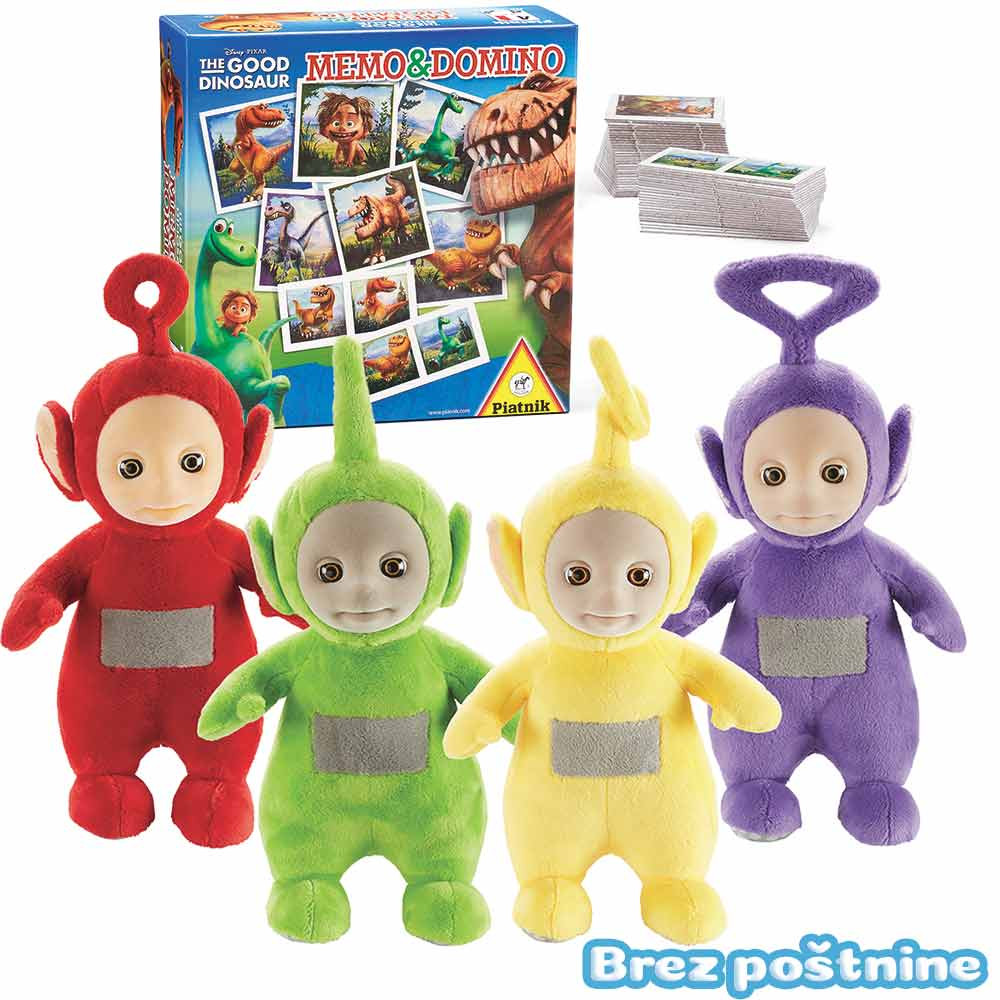 Set 4x Telebajski z zvokom 27 cm & Memo 