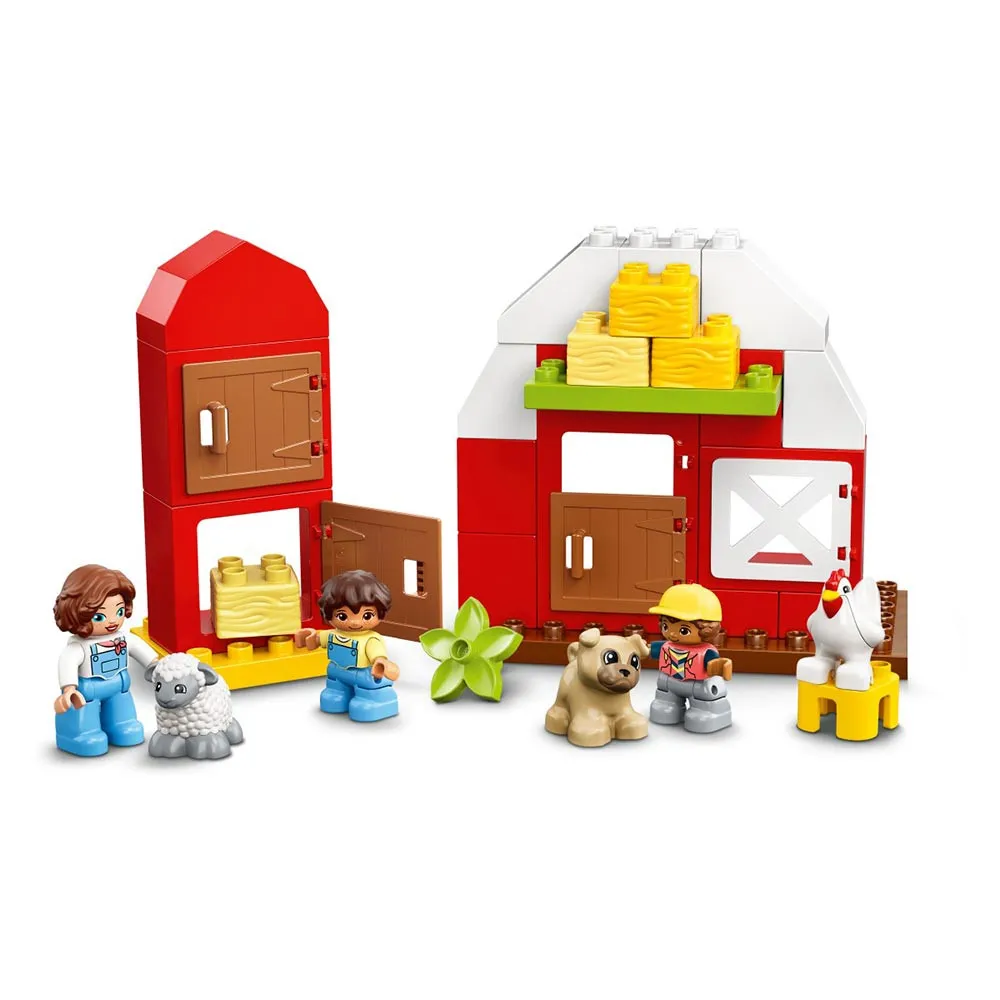 LEGO Duplo hlev, traktor in nega živali 
