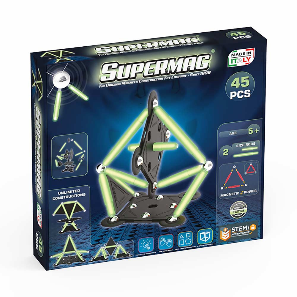 Supermag sestavljivi magneti glow 45 