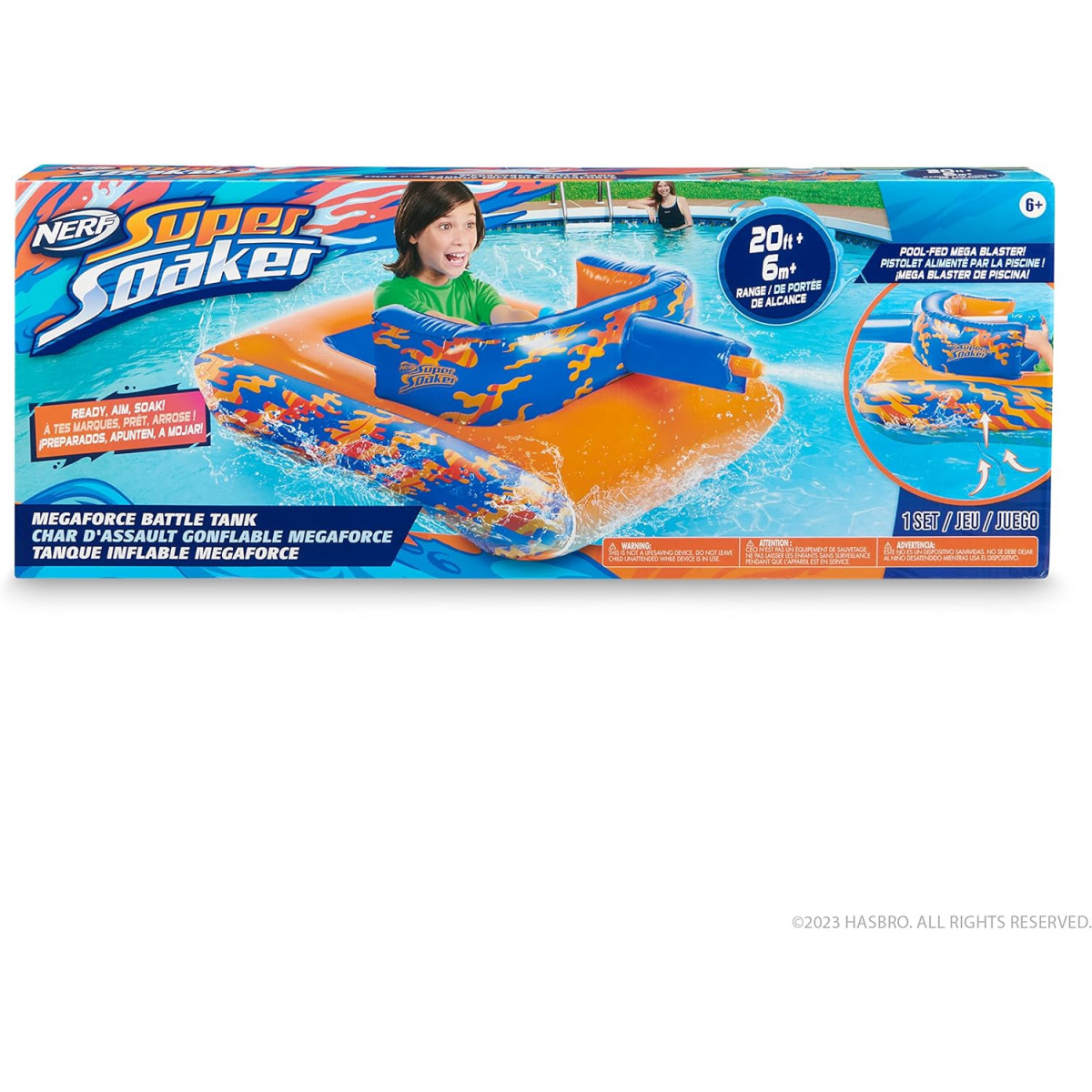 Napihljiv tank s supersoaker 