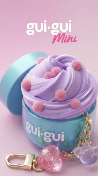 Gui-Gui mini slime v lončku z obeskom 