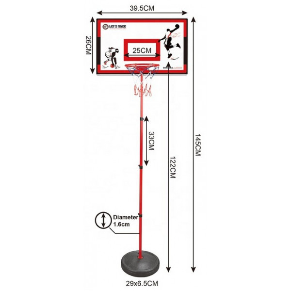 Rival set za košarko s kovinskim obročem 