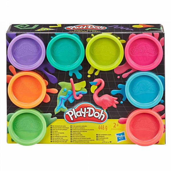 Play-Doh 8 lončkov neon mase 