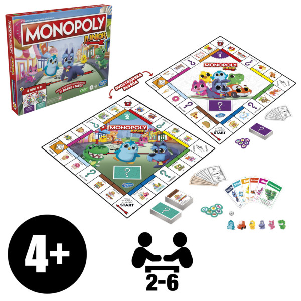 Monopoly Junior družabna igra 2-v-1 